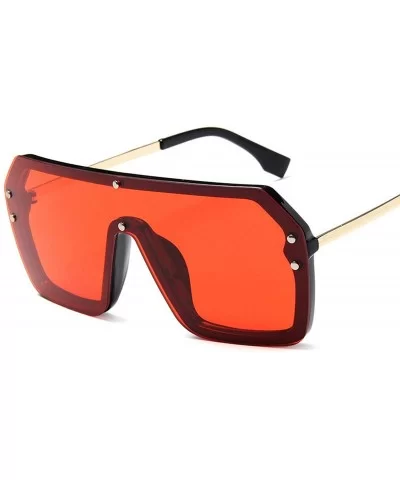 2019 One piece Gradient Sunglasses Men Luxury Candies Lens Sun Glasses Outdoor Metal Lentes De Sol Hombre UV400 - C618W805MRT...