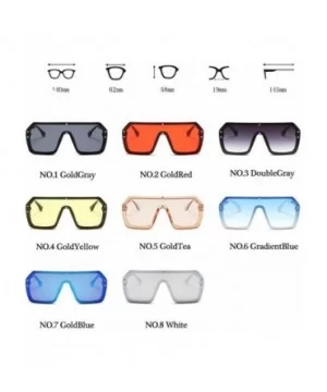 2019 One piece Gradient Sunglasses Men Luxury Candies Lens Sun Glasses Outdoor Metal Lentes De Sol Hombre UV400 - C618W805MRT...