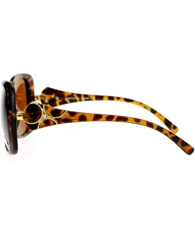 Womens Polarized Lens Elegant Rhinestone Butterfly Sunglasses - Tortoise - C8123FLAI3F $8.67 Butterfly