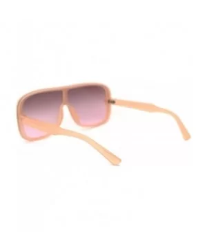 Mens Plastic Shield Racer Retro Gradient Lens Sunglasses - All Pink - C31956AHE0K $9.96 Sport