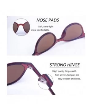 Fashion Vintage Round Sunglasses for Women - UV400 Lens - Non-Polarized - G15 Lens/Wine Red Frame - CS18RUI82N8 $9.93 Rectang...