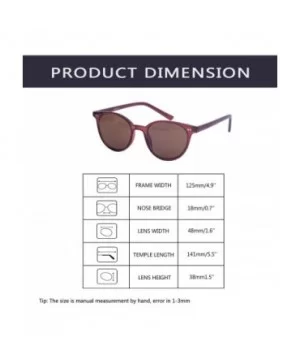 Fashion Vintage Round Sunglasses for Women - UV400 Lens - Non-Polarized - G15 Lens/Wine Red Frame - CS18RUI82N8 $9.93 Rectang...