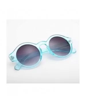 Unique Round Sunglasses Women Vintage Keyhole Sunglasses B1248 - Blue - CH18EX8QWR3 $6.14 Round