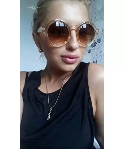 Unique Round Sunglasses Women Vintage Keyhole Sunglasses B1248 - Blue - CH18EX8QWR3 $6.14 Round