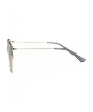 Classic Cateye Semi Rimless Polarized Retro Sunglasses Durable TR90 Metal Frame - Clear Gray - C118H8I3T8W $13.84 Rimless