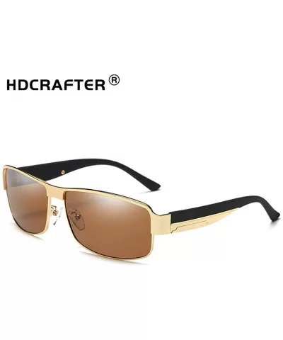 Men Women Trendy Polarized Vintage Retro Sunglasses with Rectangular Frame for Sport Driving - C818YYUKMTT $7.53 Sport