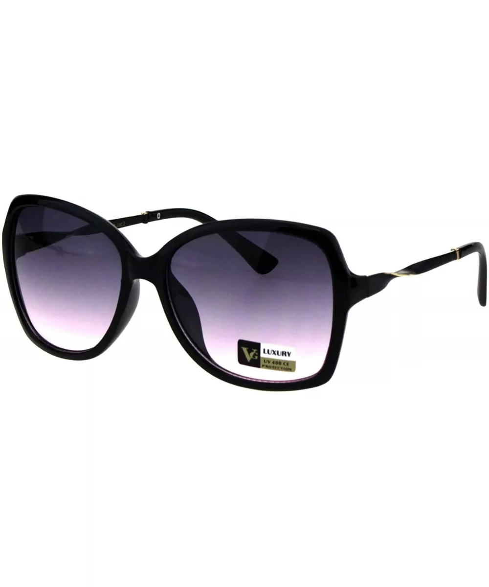 Womens Designer Style Sunglasses Square Frame Twisted Temple UV 400 - Black (Pink Smoke) - CK18KQKT429 $8.22 Square