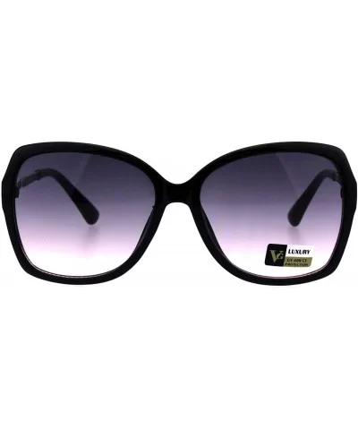 Womens Designer Style Sunglasses Square Frame Twisted Temple UV 400 - Black (Pink Smoke) - CK18KQKT429 $8.22 Square