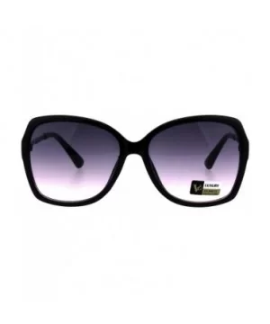 Womens Designer Style Sunglasses Square Frame Twisted Temple UV 400 - Black (Pink Smoke) - CK18KQKT429 $8.22 Square