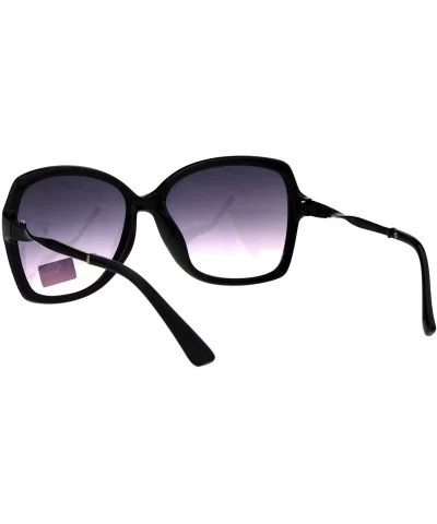 Womens Designer Style Sunglasses Square Frame Twisted Temple UV 400 - Black (Pink Smoke) - CK18KQKT429 $8.22 Square