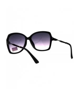 Womens Designer Style Sunglasses Square Frame Twisted Temple UV 400 - Black (Pink Smoke) - CK18KQKT429 $8.22 Square