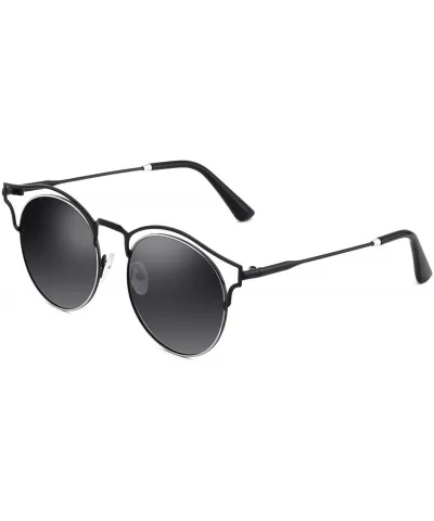 Stylish Polarized Sunglasses 100% UV Protection For Women - E-black - C918EXRA5RM $12.80 Round