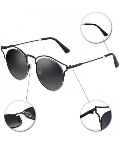 Stylish Polarized Sunglasses 100% UV Protection For Women - E-black - C918EXRA5RM $12.80 Round