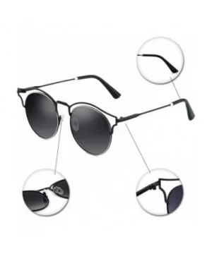 Stylish Polarized Sunglasses 100% UV Protection For Women - E-black - C918EXRA5RM $12.80 Round