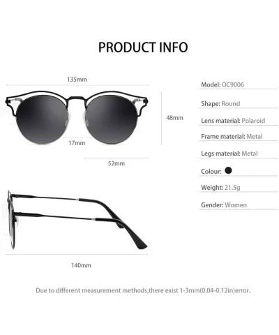 Stylish Polarized Sunglasses 100% UV Protection For Women - E-black - C918EXRA5RM $12.80 Round