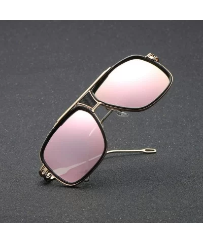 European and American fashion new men's trend sunglasses ladies retro sunglasses - Black Frame Double Gray - CU190MNXX8S $26....