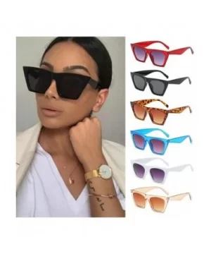 Women Vintage Square Sunglasses Oversized Eyewear Retro Summer Sun Shades UV400 Protection - Black Gray - CM199E630GO $6.66 R...