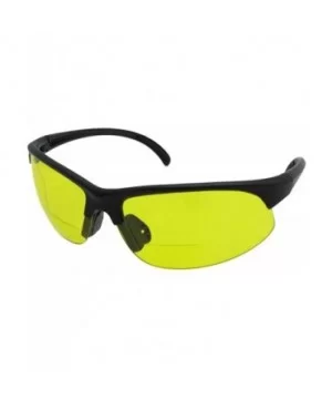 Half Rim Sport Bifocal Sunglasses B33 - Flat Black Frame-yellow Lenses - CA188TSHTR2 $9.72 Rimless