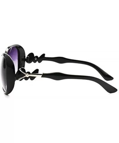 Retro Classic Sunglasses for Men or Women Plate Resin UV400 Sunglasses - Black - CT18T2TX5K9 $10.88 Sport