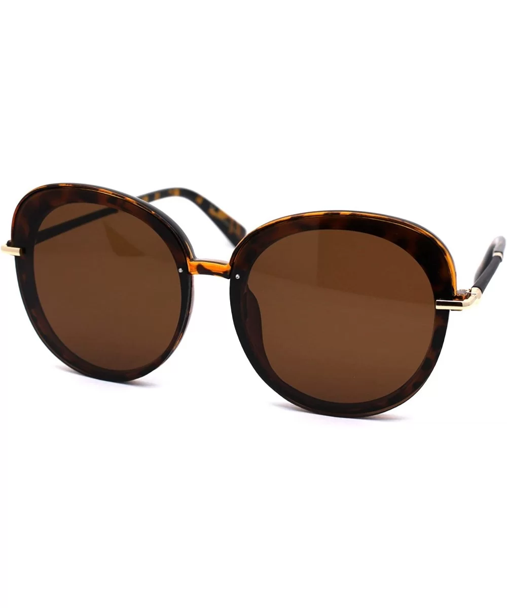 Womens Designer Fashion Diva 90s Plastic Mod Sunglasses - Tortoise Brown - CN18YK97ANC $8.45 Butterfly