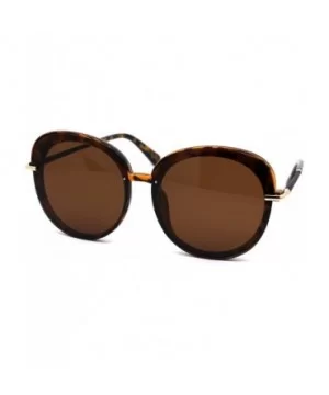 Womens Designer Fashion Diva 90s Plastic Mod Sunglasses - Tortoise Brown - CN18YK97ANC $8.45 Butterfly