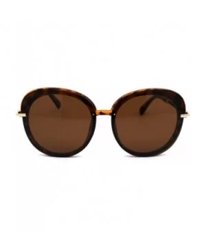 Womens Designer Fashion Diva 90s Plastic Mod Sunglasses - Tortoise Brown - CN18YK97ANC $8.45 Butterfly