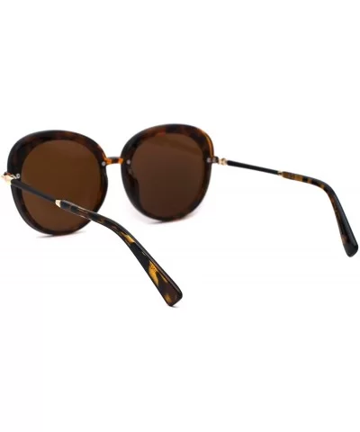 Womens Designer Fashion Diva 90s Plastic Mod Sunglasses - Tortoise Brown - CN18YK97ANC $8.45 Butterfly