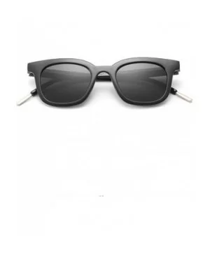 Vintage Sunglasses-Unisex Classic Polarized Lightweight Oversized Glasses - Black - CR18REOO65Q $3.72 Square