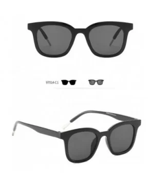 Vintage Sunglasses-Unisex Classic Polarized Lightweight Oversized Glasses - Black - CR18REOO65Q $3.72 Square