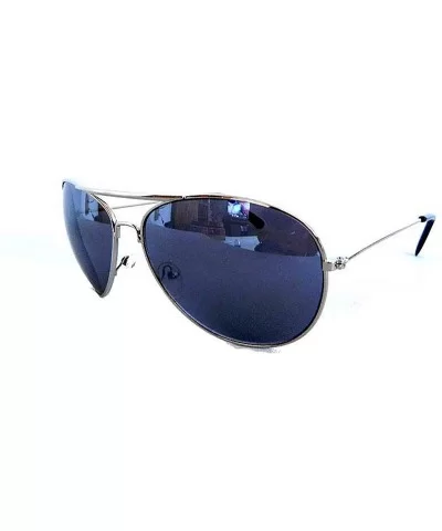 New Aviator Pilot Sunglasses - Dark Grey Lens - Gunmetal Grey - CF11E68PRUH $5.12 Aviator