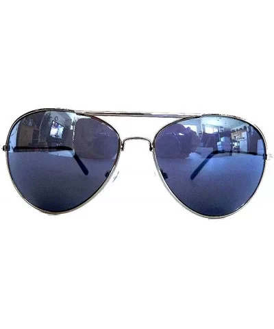 New Aviator Pilot Sunglasses - Dark Grey Lens - Gunmetal Grey - CF11E68PRUH $5.12 Aviator