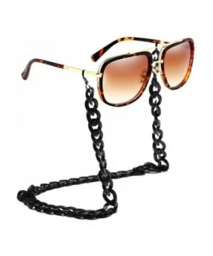 Neck Cord Strap Square Sunglasses Mens Outdoor Activities Keep Glasses On - Brown&black - CW18DC9IZCA $15.30 Square