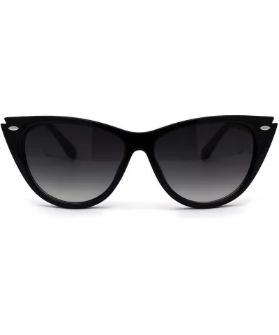 Womens Oversize Gothic Style Cat Eye Plastic Sunglasses - Black Smoke - CQ1985HONU0 $8.23 Cat Eye