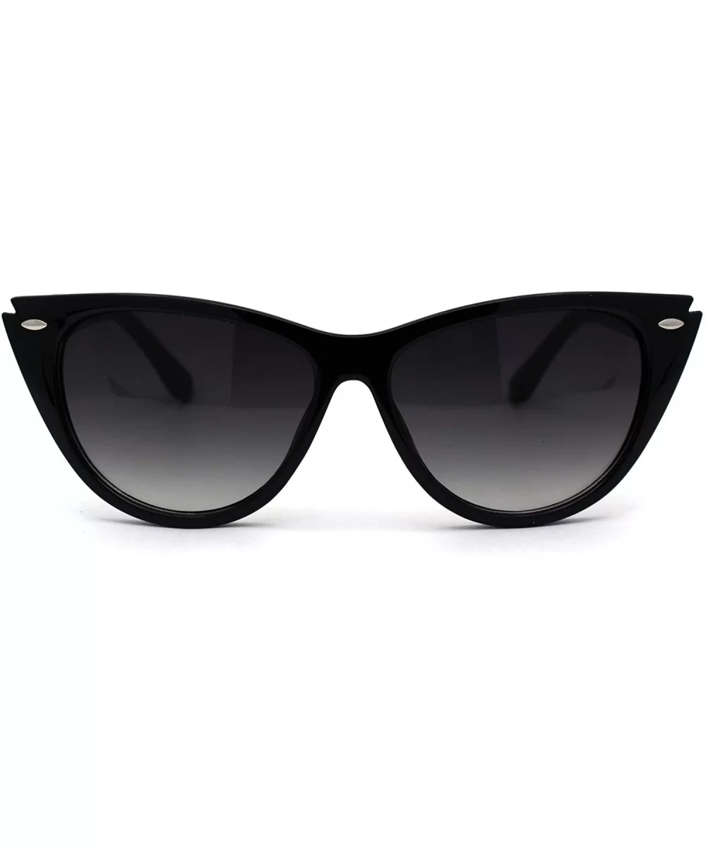 Womens Oversize Gothic Style Cat Eye Plastic Sunglasses - Black Smoke - CQ1985HONU0 $8.23 Cat Eye