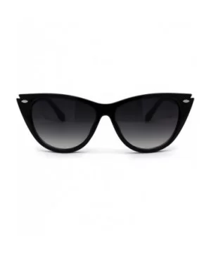 Womens Oversize Gothic Style Cat Eye Plastic Sunglasses - Black Smoke - CQ1985HONU0 $8.23 Cat Eye