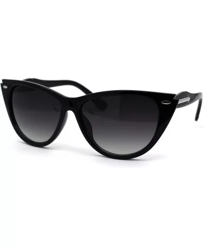 Womens Oversize Gothic Style Cat Eye Plastic Sunglasses - Black Smoke - CQ1985HONU0 $8.23 Cat Eye