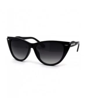 Womens Oversize Gothic Style Cat Eye Plastic Sunglasses - Black Smoke - CQ1985HONU0 $8.23 Cat Eye