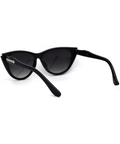 Womens Oversize Gothic Style Cat Eye Plastic Sunglasses - Black Smoke - CQ1985HONU0 $8.23 Cat Eye