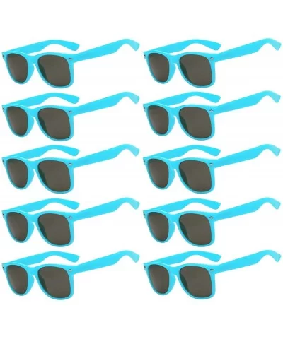 Retro Vintage Sunglasses Smoke Lens 10 Pack in Multiple Colors OWL. - Light_blue_10_pairs - CG126ZF7PTJ $15.35 Wayfarer