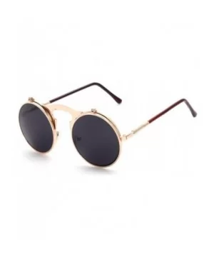 Vintage punk Round Metal Sunglass Mens Womens - C3 - C018DK8TI3K $5.44 Round