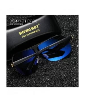 Polarized Square Sunglasses for Men Driving Fishing Golf Vintage Style UV Protection Alloy Frame - Golden - C418Z395ZZG $8.86...