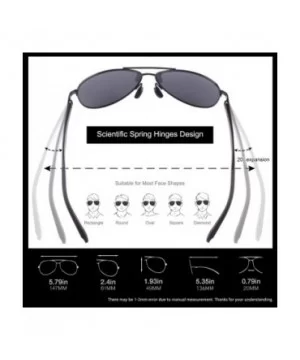 Classic Military Style Pilot Polarized Sunglasses Spring Hinges Al-Mg for mens womens MOS1 - CG17YINKQ23 $13.05 Rimless