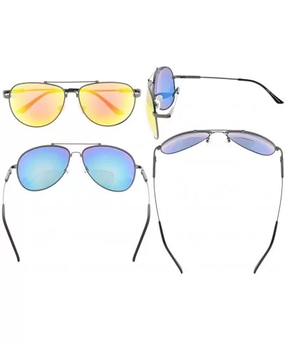 Large Bifocal Sunglasses Polit Style Sunshine Readers with Bendable Memory Bridge and Arm - C418033LK7W $25.30 Square