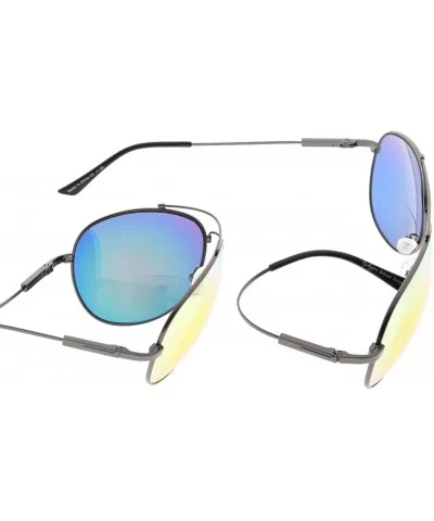 Large Bifocal Sunglasses Polit Style Sunshine Readers with Bendable Memory Bridge and Arm - C418033LK7W $25.30 Square