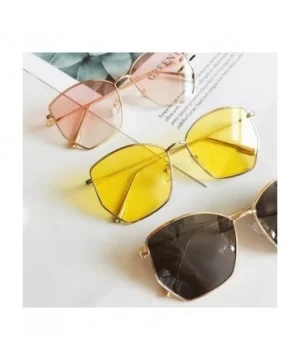 2019 Retro Irregular Sunglasses Women Metal Transparent Sun Glasses UV400 Oversized Sunglases Eyewear - CT1984ZINZI $16.77 Round