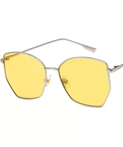 2019 Retro Irregular Sunglasses Women Metal Transparent Sun Glasses UV400 Oversized Sunglases Eyewear - CT1984ZINZI $16.77 Round