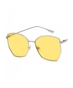 2019 Retro Irregular Sunglasses Women Metal Transparent Sun Glasses UV400 Oversized Sunglases Eyewear - CT1984ZINZI $16.77 Round