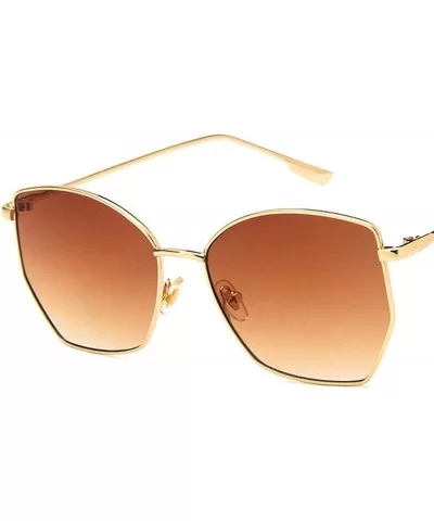 2019 Retro Irregular Sunglasses Women Metal Transparent Sun Glasses UV400 Oversized Sunglases Eyewear - CT1984ZINZI $16.77 Round