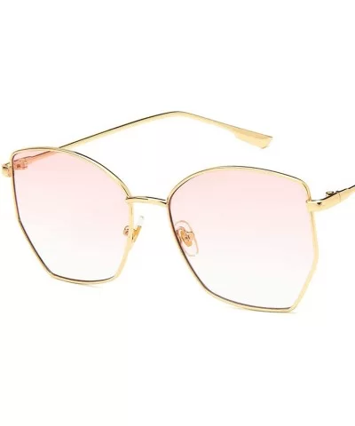 2019 Retro Irregular Sunglasses Women Metal Transparent Sun Glasses UV400 Oversized Sunglases Eyewear - CT1984ZINZI $16.77 Round