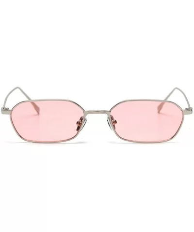 2019 new fashion retro small square frame unisex brand luxury designer sunglasses UV400 - Pink - CR18TIOZ26Z $15.44 Square